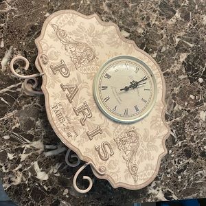 Paris clock on stand